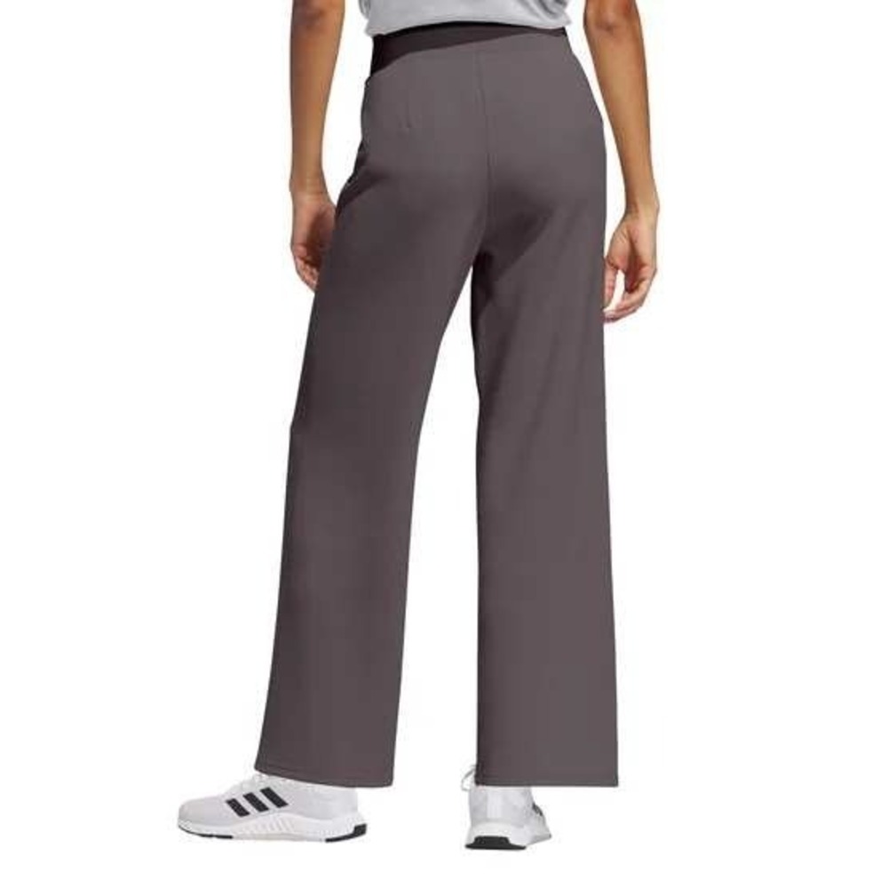Adidas Womens Active Pant Gray - M - Wide Leg Elastic Waist Pockets 1893620 - Picture 2 of 2